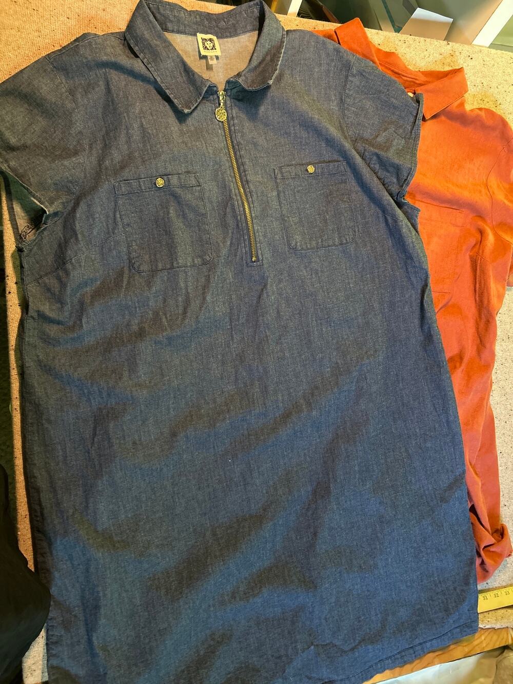 Old Navy Anne Klein Dress Lot 3x Denim and Linen
